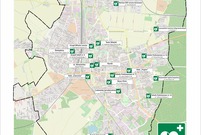 Mapka z lokalizacją AED na terenie Leszna (photo)