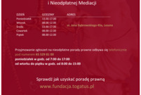 ulotka z informacjami 