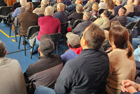 Zdjęcie ze spotklania z mieszkańcami dot. tuneli pod PKP w Zaborowie