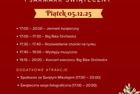 Plakaty z programem na poszczególne dni Mikołajek 2025