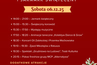 Plakaty z programem na poszczególne dni Mikołajek 2025