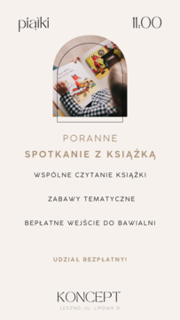 KONCEPT domowy - poranne spotkanie z książką