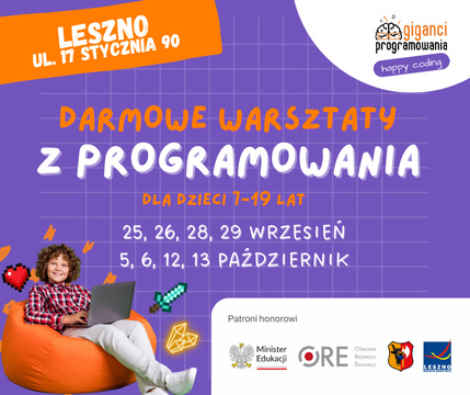 Bezpłatne warsztaty z programowania dla dzieci i młodzieży 