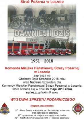 Obchody Dnia Strażaka 2018 w Lesznie