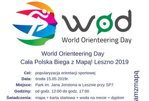 World Orienteering Day Cała Polska Biega z Mapą! Leszno 2019
