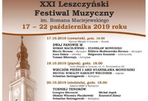 XXI Leszczyński Festiwal Muzyczny im. Romana Maciejewskiego