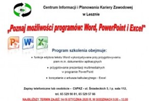  Poznaj możliwości programów: Word, PowerPoint, Excel – szkolenie bezpłatne
