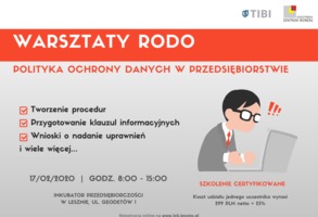 Polityka ochrony danych w przedsiębiorstwie - warsztaty RODO