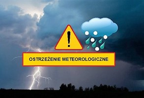 Ostrzeżenie meteorologiczne - możliwe burze z opadami deszczu, lokalnie grad