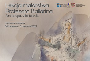 Plakat wydarzenia z namalowaną baletnicą