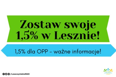 Zostaw swoje 1,5 % w Lesznie 