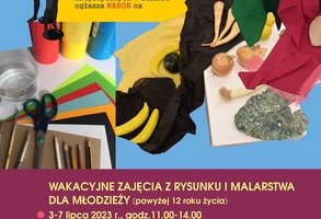 Wakacyjne zajęcia z rysunku i malarstwa w MBWA - Nabór