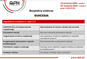 Bezpłatny webinar SUKCESJA