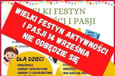 Uwaga!  Festyn odwołany