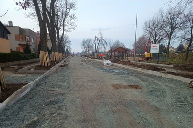 Przebudowa ul. Szybowników w Lesznie na finiszu