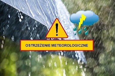 Przewidywany silny deszcz z burzami!