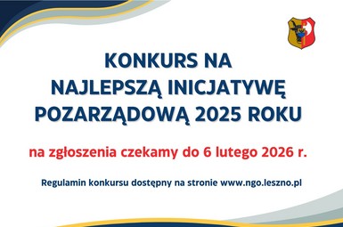 Zgłoszenia w konkursie na Najlepszą Inicjatywę Pozarządową 2026 roku do 6 lutego